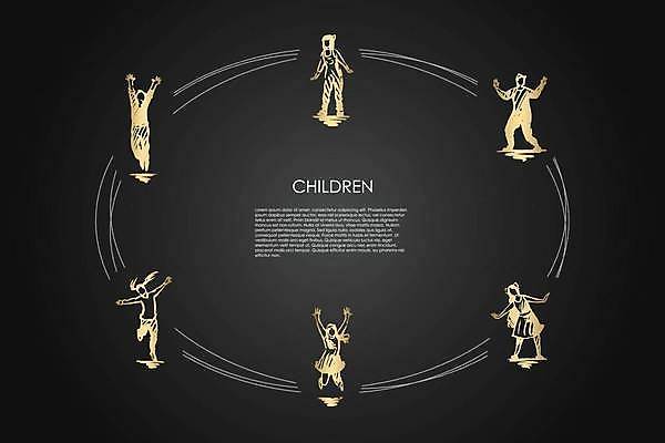 EPS 해외이미지 라이프스타일 디자인 행복 감정 어린이 포즈 컨셉 신체 일러스트 모션 놀이 휴가 소년 야외 그래픽 장식 세트 달리기 운동 점프 춤 그룹 연결 스케치 심볼 오브젝트 사인 긍정 손그림 고립 해외일러스트 남자 문화예술 건강 미술 사람 생활 파일형식 벡터 이미지허브