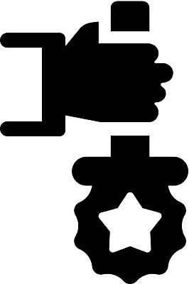 EPS 해외이미지 손 별 일러스트 황금 상패 메달 심볼 사인 승자 해외일러스트 자연요소 신체부위 상_우승 상_상패 파일형식 벡터 이미지허브