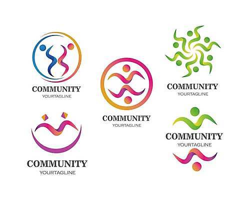 EPS 해외이미지 분홍색 일러스트 비즈니스 추상 함께함 사람없음 연두색 사회 심볼 커뮤니티 브랜딩 해외일러스트 컬러 컨셉 무늬 초록색 공동체 파일형식 벡터 이미지허브