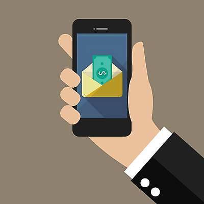 EPS 해외이미지 손 지폐 일러스트 비즈니스 모션 들기 신체부위 스마트폰 달러 메시지 해외일러스트 돈 사람 핸드폰 스마트기기 파일형식 벡터 이미지허브