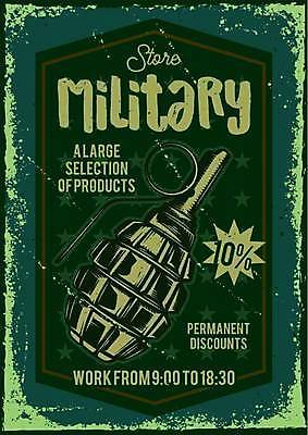 EPS 해외이미지 디자인 포스터 일러스트 사람없음 초록색 세일 빈티지 수류탄 10% 밀리터리 해외일러스트 패션 무기 컬러 컨셉 퍼센트 파일형식 벡터 이미지허브