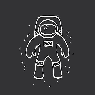 EPS 해외이미지 클립아트 일러스트 사람없음 검은색 우주비행사 흰색 우주복 해외일러스트 옷 컬러 우주 파일형식 벡터 이미지허브
