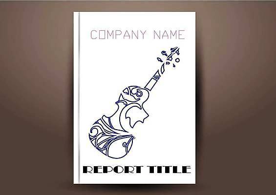 EPS 해외이미지 표지디자인 표지 북커버 일러스트 비즈니스 추상 사람없음 책 기타 라인아트 표지샘플 해외일러스트 선 무늬 현악기 파일형식 벡터 이미지허브