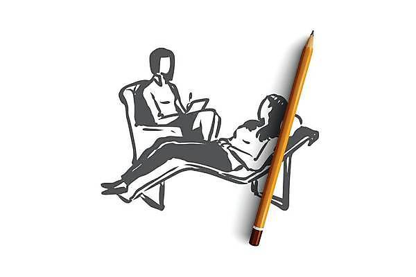 EPS 해외이미지 전신 응시 여자 컨셉 의자 일러스트 스트레스 상반신 성인 두명 치료 소파 눕기 환자 의사 스케치 상담 손그림 테라피 돌봄 우울증 정신과 정신과의사 치료사 얼굴없음 성인여자만 해외일러스트 직업 시선 가구 의학 모션 병원 미술 사람 뷰티 의료진 질병 여자만 성인만 파일형식 벡터 이미지허브