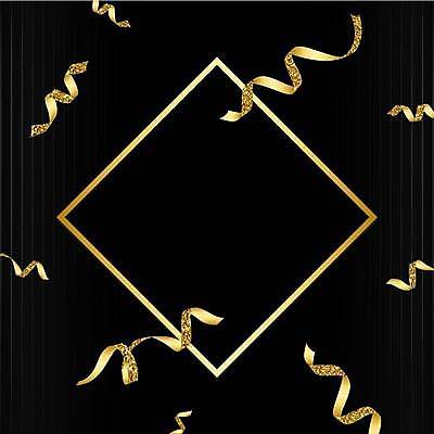 EPS 해외이미지 디자인 리본 백그라운드 일러스트 사람없음 검은색 금색 마름모 카피스페이스 해외일러스트 도형 컬러 공백 파일형식 벡터 이미지허브