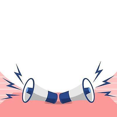 EPS 해외이미지 디자인 백그라운드 컨셉 일러스트 비즈니스 사람없음 확성기 소리 외침 카피스페이스 해외일러스트 공백 파일형식 벡터 이미지허브