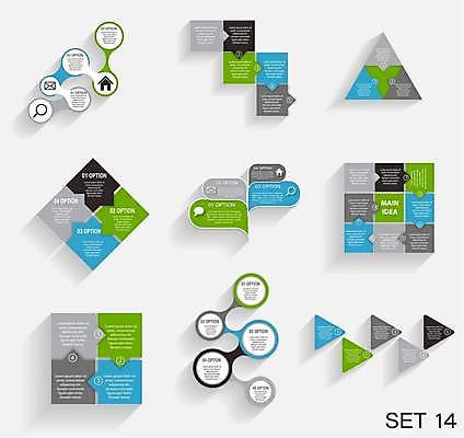 EPS 해외이미지 말풍선 일러스트 비즈니스 사람없음 세트 인포그래픽 원형 삼각형 마름모 순서 해외일러스트 도형 파일형식 벡터 이미지허브