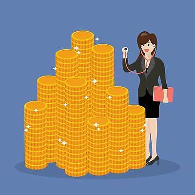 EPS 해외이미지 전신 여자 일러스트 청진기 한명 들기 정장 성인 반짝임 동전 비즈니스우먼 확인 성인여자한명만 해외일러스트 1 옷 돈 비즈니스 의료기기 모션 사람 직장인 여자한명만 성인여자만 파일형식 벡터 이미지허브