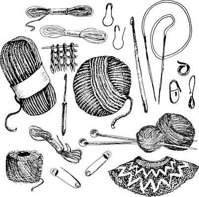 EPS 해외이미지 디자인 선 백그라운드 일러스트 공 표시 추상 잉크 취미 그래픽 장식 세트 수확 면 고리 뜨개질 실 낙서 바느질 스케치 공예 수집 그림 손그림 실타래 자수 양모 해외일러스트 무늬 농업 미술 직물 파일형식 벡터 이미지허브