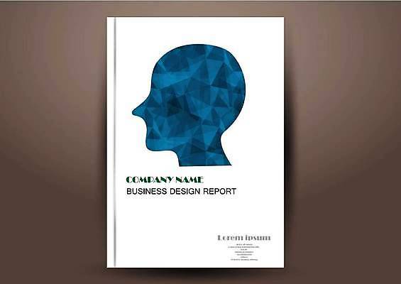 EPS 해외이미지 표지디자인 표지 북커버 일러스트 비즈니스 사람모양 사람없음 책 파란색 폴리곤 표지샘플 해외일러스트 모양 컬러 파일형식 벡터 이미지허브