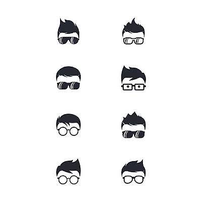 EPS 해외이미지 캐릭터 헤어스타일 디자인 남자 행복 안경 얼굴 백그라운드 일러스트 수염 창조 미소 사람 소년 세트 머리 유행 검은색 흰색 플랫 만화 이발 콧수염 고립 스타일 힙스터 해외일러스트 일러캐릭터 잡화 패션 감정 어린이 컬러 표정 신체부위 파일형식 벡터이미지허브 