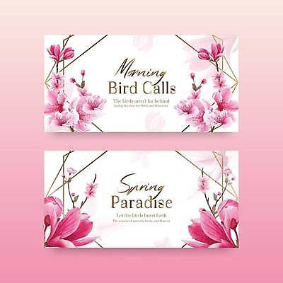 EPS 해외이미지 템플릿 일러스트 봄꽃 사람없음 봄 벚꽃 꽃봉오리 목련 해외일러스트 계절 꽃 파일형식 벡터 이미지허브