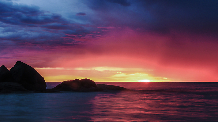 포토 JPG 해외이미지 여행 사람 사람없음 야외 빨간색 파란색 반사 평화 보라색 황혼 일몰 캠핑 하이킹 호주 청록색 암초 해외포토 컬러 컨셉 레저 노을 오세아니아 파일형식 이미지허브