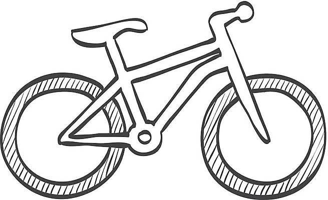 EPS 해외이미지 라인일러스트 일러스트 사람없음 자전거 스케치 산악자전거 해외일러스트 미술 바이크 파일형식 벡터 이미지허브