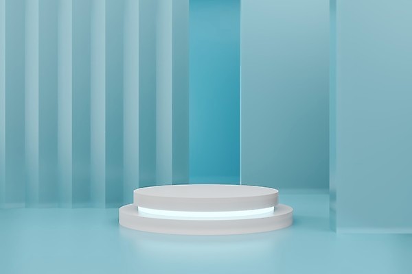 포토 JPG 해외이미지 디자인 하늘색 백그라운드 사람없음 3D 공백 무대 단상 엘리먼트 포디움 목업 해외포토 파란색 디지털합성 파일형식 이미지허브