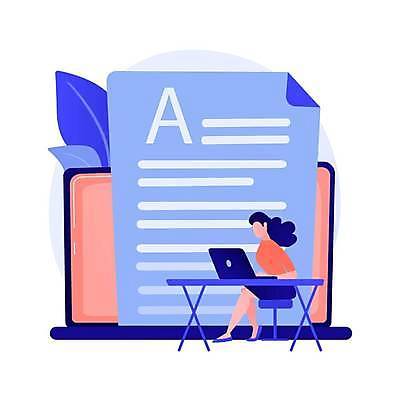 EPS 해외이미지 전신 여자 의자 일러스트 비즈니스 한명 앉기 성인 노트북 책상 문서 성인여자한명만 해외일러스트 1 가구 모션 사람 전자제품 여자한명만 성인여자만 파일형식 벡터 이미지허브