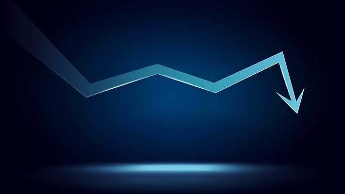 EPS 해외이미지 배너 돈 일러스트 그래프 화살 금융 파란색 떨어짐 위험 가격 심볼 사인 네온 패배 문제 파산 찌그러짐 깨짐 매각 부정적 위기 적자 트러블 카피스페이스 해외일러스트 감정 컬러 컨셉 경제 공백 재산 파일형식 벡터 이미지허브