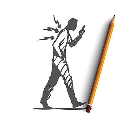 EPS 해외이미지 전신 남자 포즈 컨셉 일러스트 들기 성인 걷기 고통 스케치 주머니손 손그림 얼굴없음 성인남자한명만 거북목증후군 해외일러스트 감정 모션 미술 사람 질병 남자한명만 성인남자만 파일형식 벡터 이미지허브