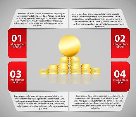 EPS 해외이미지 디자인 일러스트 비즈니스 추상 사람없음 숫자 동전 자료 인포그래픽 정보 동전탑 접기 목차 해외일러스트 문자 돈 무늬 모션 쌓기 파일형식 벡터 이미지허브