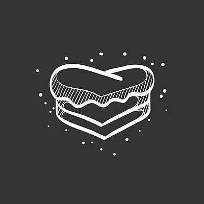 EPS 해외이미지 디자인 일러스트 디저트 사람없음 케이크 검은색 흰색 하트 달콤 해외일러스트 모양 음식 컬러 맛 파일형식 벡터 이미지허브