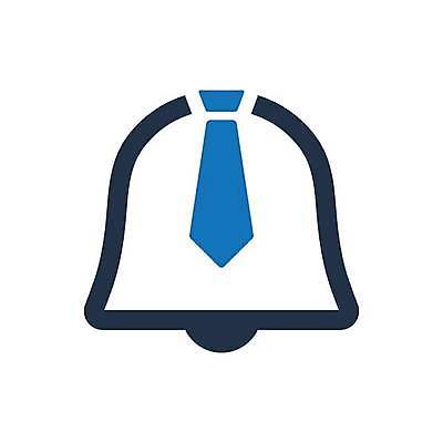 EPS 해외이미지 일러스트 비즈니스 넥타이 사람없음 종 알림 심볼 알림종 해외일러스트 잡화 파일형식 벡터 이미지허브