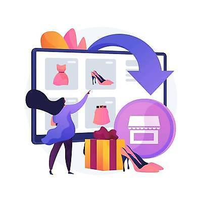 EPS 해외이미지 전신 여자 화살표 일러스트 한명 성인 선물상자 디지털 모니터 가리킴 하이힐 구매 쇼핑몰 온라인쇼핑 전자상거래 온라인쇼핑몰 성인여자한명만 디지털라이프 해외일러스트 1 라이프스타일 구두 선물 사람 손짓 쇼핑 컴퓨터 상자 여성화 온라인 여자한명만 성인여자만 파일형식 벡터 이미지허브