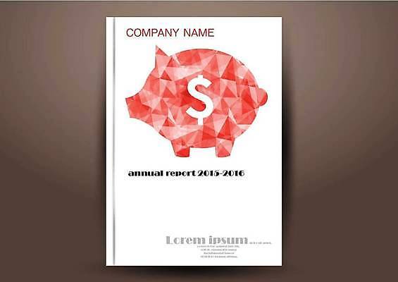 EPS 해외이미지 표지디자인 표지 북커버 일러스트 비즈니스 사람없음 책 빨간색 달러 돼지저금통 폴리곤 표지샘플 해외일러스트 컬러 돈 저금통 파일형식 벡터 이미지허브