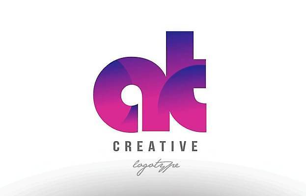 EPS 해외이미지 모양 템플릿 디자인 알파벳 분홍색 백그라운드 일러스트 회사 비즈니스 추상 경사 타이포그라피 흰색 편지 심볼 신분 A T 엘리먼트 활자 레터링 해외일러스트 문자 영어 컬러 무늬 활자판 파일형식 벡터 이미지허브