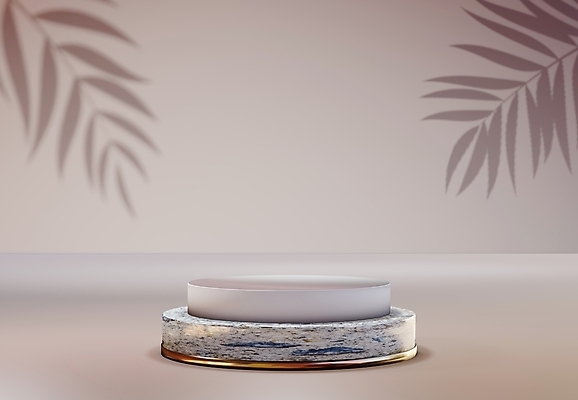 포토 JPG 해외이미지 디자인 백그라운드 잎 그림자 설명 사람없음 3D 공백 무대 원형 단상 베이지색 포디움 목업 해외포토 도형 식물 컬러 모션 디지털합성 파일형식 이미지허브