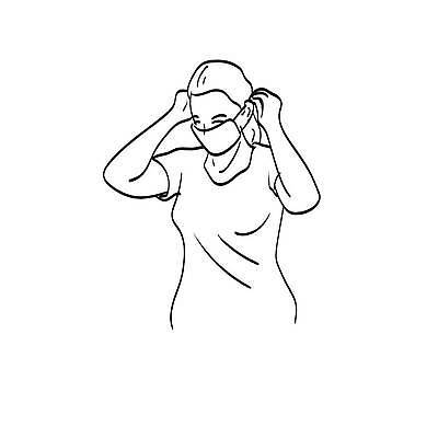 EPS 해외이미지 라이프스타일 여자 라인일러스트 일러스트 마스크 한명 상반신 성인 라인아트 손그림 마스크착용 성인여자한명만 생활방역 감염예방 해외일러스트 1 선 사람 생활 사회이슈 예방 감염 방역 여자한명만 성인여자만 파일형식 벡터 이미지허브