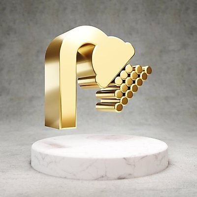 JPG 해외이미지 일러스트 사람없음 3D 디지털 금색 황금 심볼 샤워기 광택 샤워실 해외일러스트 컬러 디지털합성 샤워시설 파일형식 이미지허브