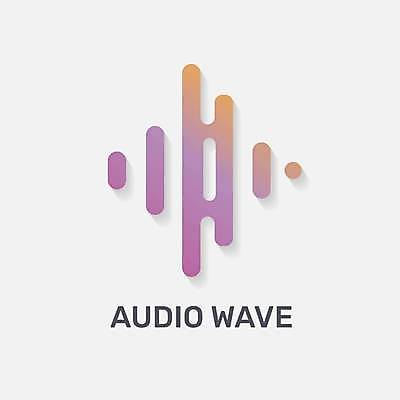 EPS 해외이미지 음악 일러스트 비즈니스 사람없음 노란색 보라색 소리 심볼 오디오 파동 그라데이션 브랜딩 해외일러스트 컬러 문화예술 순간포착 전자제품 파일형식 벡터 이미지허브