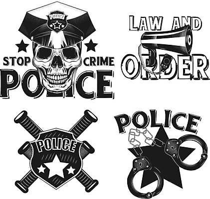 EPS 해외이미지 알파벳 별 백그라운드 일러스트 해골 흑백 타이포그라피 사람없음 머리 검은색 확성기 흰색 빈티지 경찰 수갑 심볼 복고 경찰모자 해외일러스트 자연요소 직업 문자 모자_잡화 영어 컬러 컨셉 뼈 촬영기법 신체부위 파일형식 벡터 이미지허브