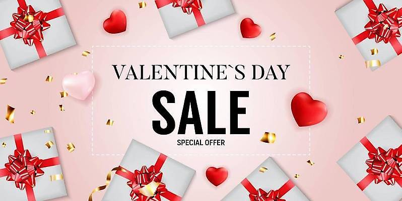 EPS 해외이미지 배너 분홍색 일러스트 발렌타인데이 이벤트 사람없음 선물상자 세일 하트 꽃가루 해외일러스트 모양 컬러 데이이벤트 선물 상자 가루 파일형식 벡터 이미지허브