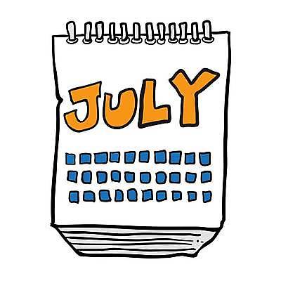 EPS 해외이미지 전통 손 일러스트 달력 시간 낙서 만화 연도 오브젝트 그림 복고 손그림 7월 월 무료 해외일러스트 신체부위 날짜 파일형식 벡터 이미지허브