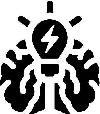 EPS 해외이미지 일러스트 비즈니스 전구 아이디어 사람없음 뇌 번개모양 브레인스토밍 해외일러스트 모양 컨셉 번개 파일형식 벡터 이미지허브