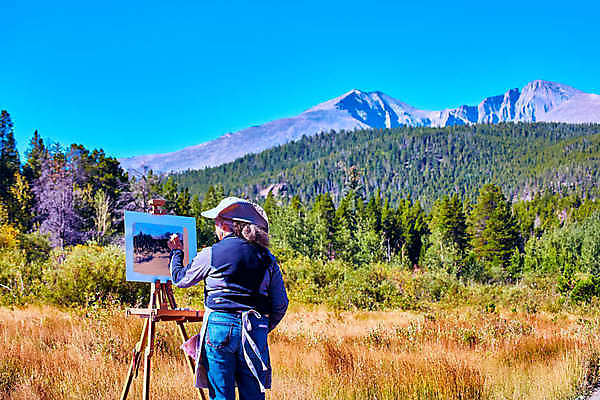 포토 JPG 해외이미지 공원 호수 여행 배낭 하늘 산 미술 경사 사람없음 야외 하이킹 숲 그림 예술가 화가 산악지대 절정 콜로라도 하이커 해외포토 직업 공공시설 가방 레저 문화예술 미국 파일형식 이미지허브