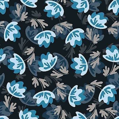 EPS 해외이미지 디자인 꽃 패턴 꽃백그라운드 일러스트 사람없음 파란색 패턴백그라운드 플라워패턴 해외일러스트 식물 컬러 백그라운드 무늬 파일형식 벡터 이미지허브