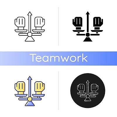 EPS 해외이미지 디자인 장갑 일러스트 협력 저울 사람없음 플랫 해외일러스트 잡화 파일형식 벡터 이미지허브