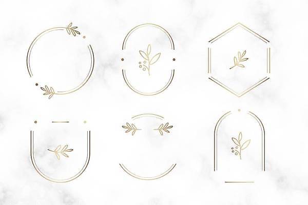 EPS 해외이미지 잎 일러스트 사람없음 세트 금색 흰색 심볼 대리석 육각형 원형프레임 방패모양 해외일러스트 모양 도형 식물 컬러 재료 프레임 원형 방패 파일형식 벡터 이미지허브