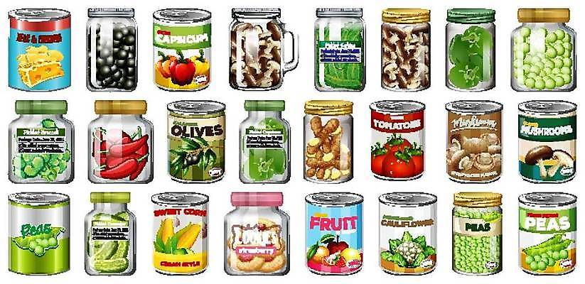 EPS 해외이미지 클립아트 잡화 음식 백그라운드 토마토 채소 과일 일러스트 재료 포장 건강 스파게티 옥수수 요리 미술 그래픽 세트 그룹 캔 수프 상품 컨테이너 만화 수집 먹기 파인애플 오브젝트 그림 올리브 완두콩 햄 패키지 수납 통조림 고립 식용 시리즈 해외일러스트 열매 산업 모션 문화예술 콩 곡류 파스타 육류 열대과일 파일형식 벡터 이미지허브