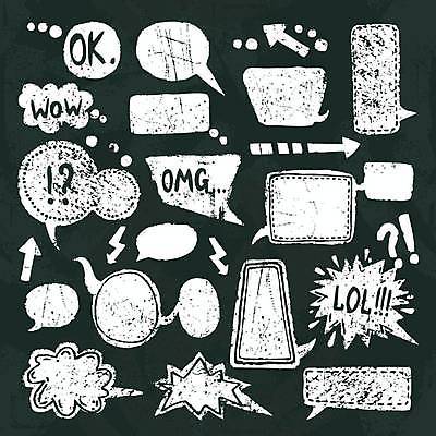 EPS 해외이미지 디자인 화살표 말풍선 생각 일러스트 대화 사람없음 세트 물음표 표현 느낌표 수집 복고 팝아트 코믹 카툰스타일 효과 해외일러스트 기호 말하기 그림 파일형식 벡터 이미지허브