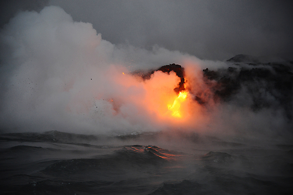 포토 JPG 해외이미지 바다 사람없음 야외 흐름 뜨거움 연기 위험 재해 화산 용암 화산섬 해외포토 섬 컨셉 산 파일형식 이미지허브