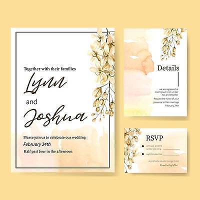 EPS 해외이미지 템플릿 꽃 결혼 일러스트 사람없음 청첩장 해외일러스트 식물 카드_감사 이벤트 파일형식 벡터 이미지허브