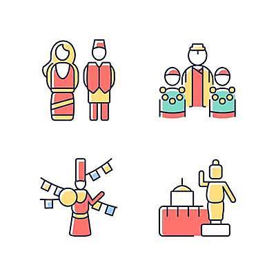 EPS 해외이미지 클립아트 전통 디자인 옷 아시아 문화 선 여행 컨셉 불교 일러스트 새해 미술 동양인 세트 픽토그램 축제 웹 기도 의식 플랫 만화 심볼 윤곽 팩 네팔 남쪽 고립 순례 얇은 엘리먼트 전국 활자 힌두교 해외일러스트 나라 종교 인터넷 문화예술 인종 화장품 방향 활자판 파일형식 벡터 이미지허브