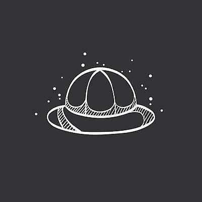 EPS 해외이미지 일러스트 사람없음 검은색 흰색 사파리 캡모자 해외일러스트 모자_잡화 컬러 파일형식 벡터 이미지허브