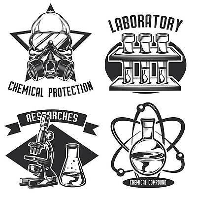 EPS 해외이미지 일러스트 현미경 실험기구 사람없음 세트 라벨 화학 시험관 화학실험 둥근플라스크 방독면 시험관대 해외일러스트 과학 프레임 실험 마스크 플라스크 파일형식 벡터 이미지허브