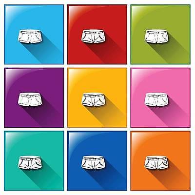 EPS 해외이미지 옷 일러스트 반바지 버튼 사람없음 컬러풀 해외일러스트 컬러 바지 파일형식 벡터 이미지허브