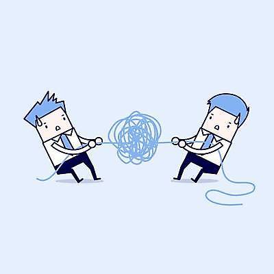 EPS 해외이미지 전신 남자 줄 하늘색 일러스트 성인 두명 비즈니스맨 당기기 엉킴 비즈니스캐릭터 땀 줄다리기 실뭉치 당황 성인남자만 땀흘리기 해외일러스트 일러캐릭터 캐릭터 감정 컨셉 비즈니스 모션 놀이 사람 파란색 직장인 남자만 성인만 파일형식 벡터 이미지허브