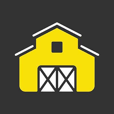 EPS 해외이미지 디자인 일러스트 사람없음 건물 농장 노란색 검은색 흰색 창고 외양간 해외일러스트 건축물 컬러 농업 파일형식 벡터 이미지허브